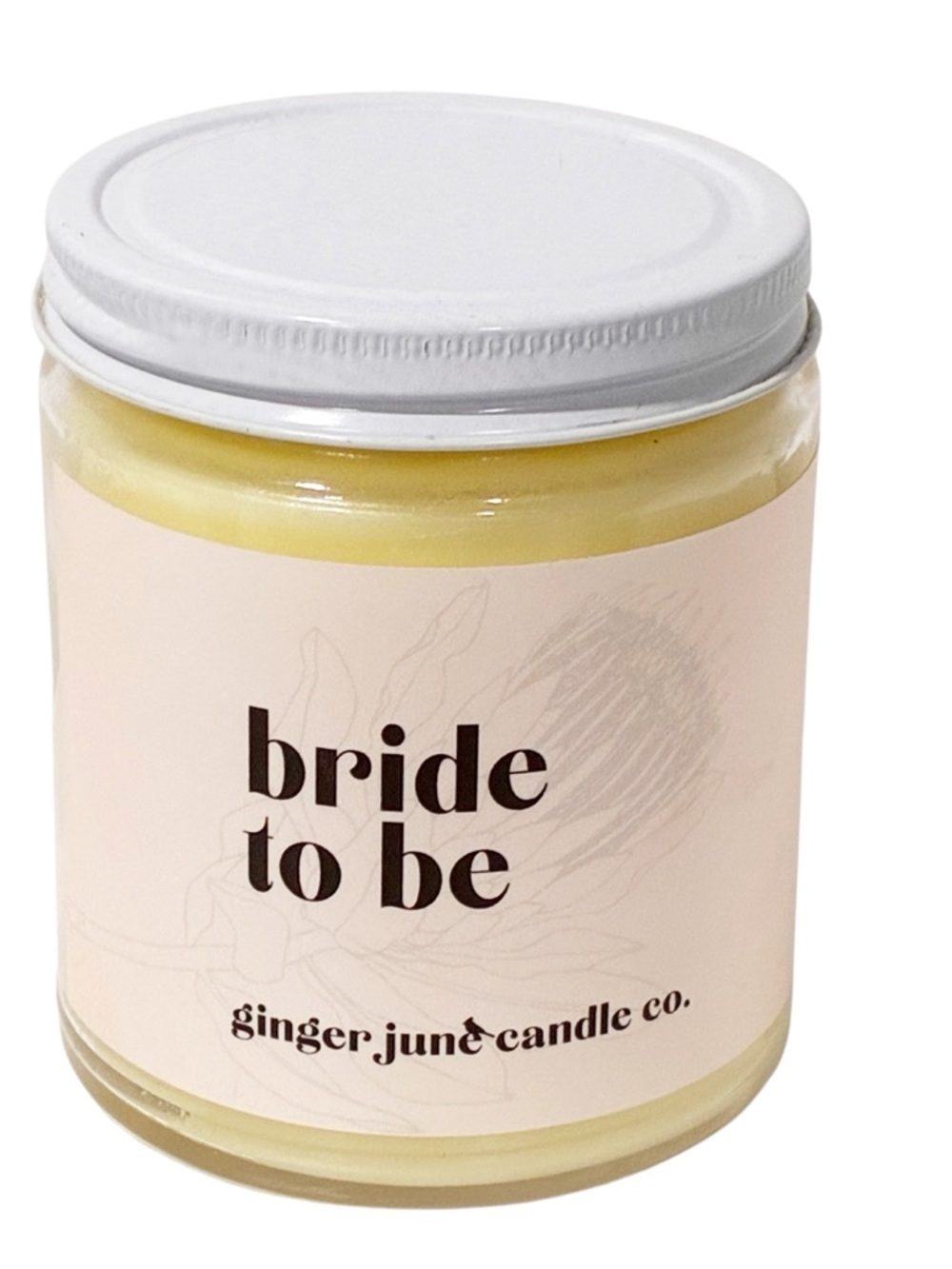 Ginger June Candle Co Bride to Be Lavender Amber Single Wick‎ NEW